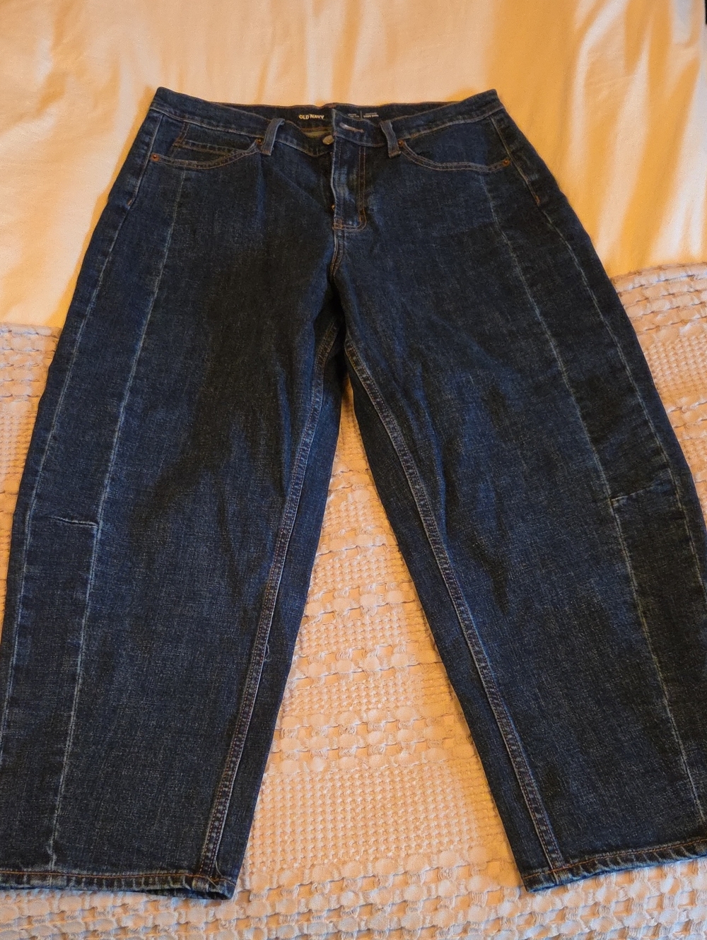 Old Navy Dark Blue Straight-Leg Women’s Jeans